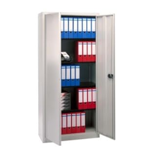 BISLEY Flügeltürenschrank / Werkzeugschrank / Aktenschrank mit 4 Böden! Lichtgrau