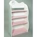 4 Shelf Bookcase with Clock - color: Blue