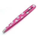 Tweezerman Slant Tweezer with Swarovski Crystals, Pretty in Pink