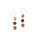Sterling Silver Golden Brown Fresh Water Pearl Dangle Earrings