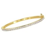 Diamond Fascination 14K Yellow Gold Diamond Accent 4.75 Inch Baby Bangle