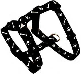 Hundegeschirr 45-75 Halsband beste Qualität Motiv schwarz