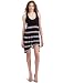 Rebecca Beeson Women's Striped Tank Dress,Black/Grey,1