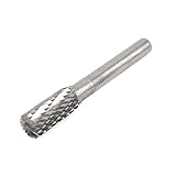 uxcell　回転ヤスリ　ロータリーファイル　半径エンド　シングルカット　タングステンカーバイド　彫刻　研削　58mm長さ