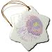 Rainbow Beauty Sunflower Art Flowers Designs Inspired by Nature - 3 Inch Snowflake Porcelain Ornament