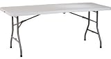 Lifetime 6-Foot Utility Table with 72-by-30-Inch Molded Top, White Granite