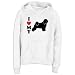 Sweatshirt Woman White " I Love My Tibetan Terrier " Silhouette Dog