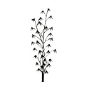 Contemporary Wall Art Metal Black Bamboo