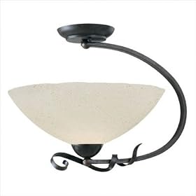 Palazzo Single Light Semi Flush Light