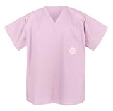 OSU Logo Ohio State Buckeyes Pink Logo Scrub Top SHIRT-Size LG- For HER -Officially Licensed NCAA College Logo Apparel Unique GIFT Ideas For Mom Nurses Ladies Students Graduation
