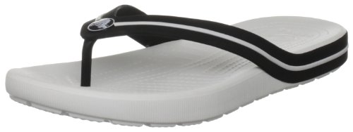 crocs Crocband Flipswitch Flip Flop,White/Black,Men's 8 M/Women's 10 M