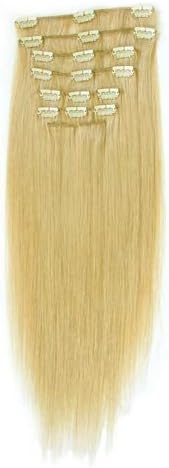 20 inch long Luxury Clip in Hair Extensions. Chocolate Brown (4). 120g Weight