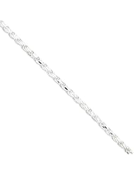 3.5 mm, Sterling Silver, Diamond-cut Rope Chain - 24 inch