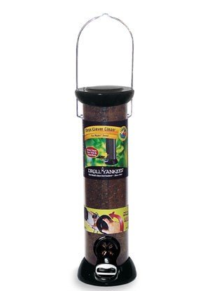 Droll Yankees CC12N 12-Inch Onyx Nyjer Tube Bird Feeder with Removable Base