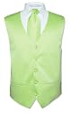Men's LIME GREEN Dress Vest and NeckTie Set for Suit or Tuxedo