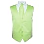 Men's LIME GREEN Dress Vest and NeckTie Set for Suit or Tuxedo