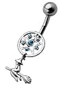 Pentagram and Witch Belly Button Ring