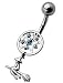 Pentagram and Witch Belly Button Ring