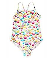 Square Neck Star Print Swimsuit