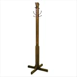 Coat and Hat Hall Tree (Brown) (66"H x 23.5"W x 23.5"D)