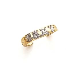 14k Two-Tone Diamond Sexy Toe Ring by JewelryWeb