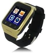 Great Asia S8 Smartphone Smart Watch Android 4.4 Mtk6572 Dual Core 1.5 Inch GPS 5.0mp Camera Wcdma (Gold)