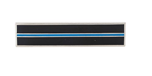 Thin Blue Line Silver Plated Service Bar Pin (Value Pack) (1 pack)