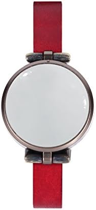 Women's fashion and safety smartwatch - one-touch: emergency siren, GPS location messaging to guardians / loved ones, capture and send pictures and voice recordings. Mirror face. Slim leather strap.