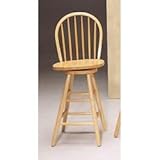 STOOL/BAR SPINDLE BK/SWI VEL SEAT WOOD ALL NTL/F