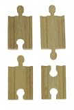 Wooden Train Railway System - Spare Straight Mini Track x 4 (Compatible with leading wooden rail systems) - Wooden Toy