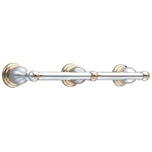 American Standard 8040.232.228 Prairie Field Double Toilet Paper Holder, Polished Chrome with Brass Accents