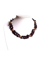 Gemshine Garnet Teardrop And South Sea Pearls Necklace