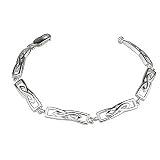 Sterling Silver Rectangle Celtic Knot Bracelet - Made in Ireland