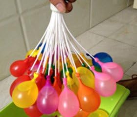 Crazy Balloons !!! NOW FILL 100 Balloons in just 60 Seconds. And you don't even need to tie them up. Now Featuring self tying for small children and adults who want to have fun with water balloons this summer.