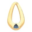 14K Yellow Gold Sapphire Pendant/Slide