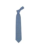 Giorgio Armani Geometric Square Net Printed Silk Tie Dark Blue