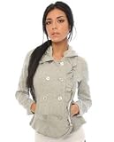 Triple 5 Soul - Triple 5 Soul The Ruffle Jacket in Heather Gray,Light Jackets for Women (555 Soul)