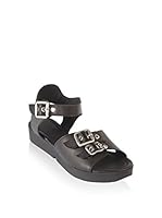 Bueno Sandalias planas (Negro)