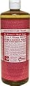 Dr. Bronner - Rose Pure Castile Liquid Soap, 32 fl oz liquid