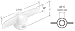 C.R. LAURENCE H3814 CRL White T-Crank Window Handle With 3/8 Spline Size for Pella