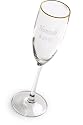 Engraved Gold Rimmed Toasting Glass