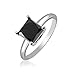 1.50ct Natural Treated Black Princess Cut Diamond title=