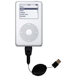 Einziehbares USB Kabel fr Apple iPod mit Hot Sync und aufladen Einsatzmglichkeiten von Gomadic mit TipExchange Technology