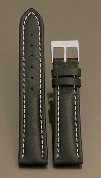 Breitling-Style Sport, Calfskin (20mm Regular, Black, S bkl)