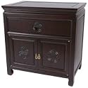 Great Price Best Quality - 22" Ming Formal Rosewood End Table Nightstand w/ Shou Symbol Blessing