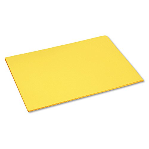 Pacon Tru-Ray Construction Paper, 18-Inches by 24-Inches, 50-Count, Yellow (103068)