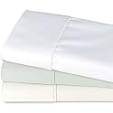 Cotton Craft 440 Thread Count Cotton Sateen Ivory Flat Sheet Full Size (Also Available in Queen, King and California King - White and Sage Color)