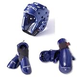 Macho Dyna Sparring Gear Karate TaeKwonDo TKD - Blue 5pc Set