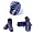 Macho Dyna Sparring Gear Karate TaeKwonDo TKD - Blue 5pc Set (Head (Child) - Punch and Kick (ChL))