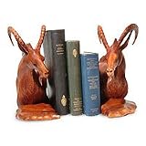 Wood bookends, 'Mountain Goats'